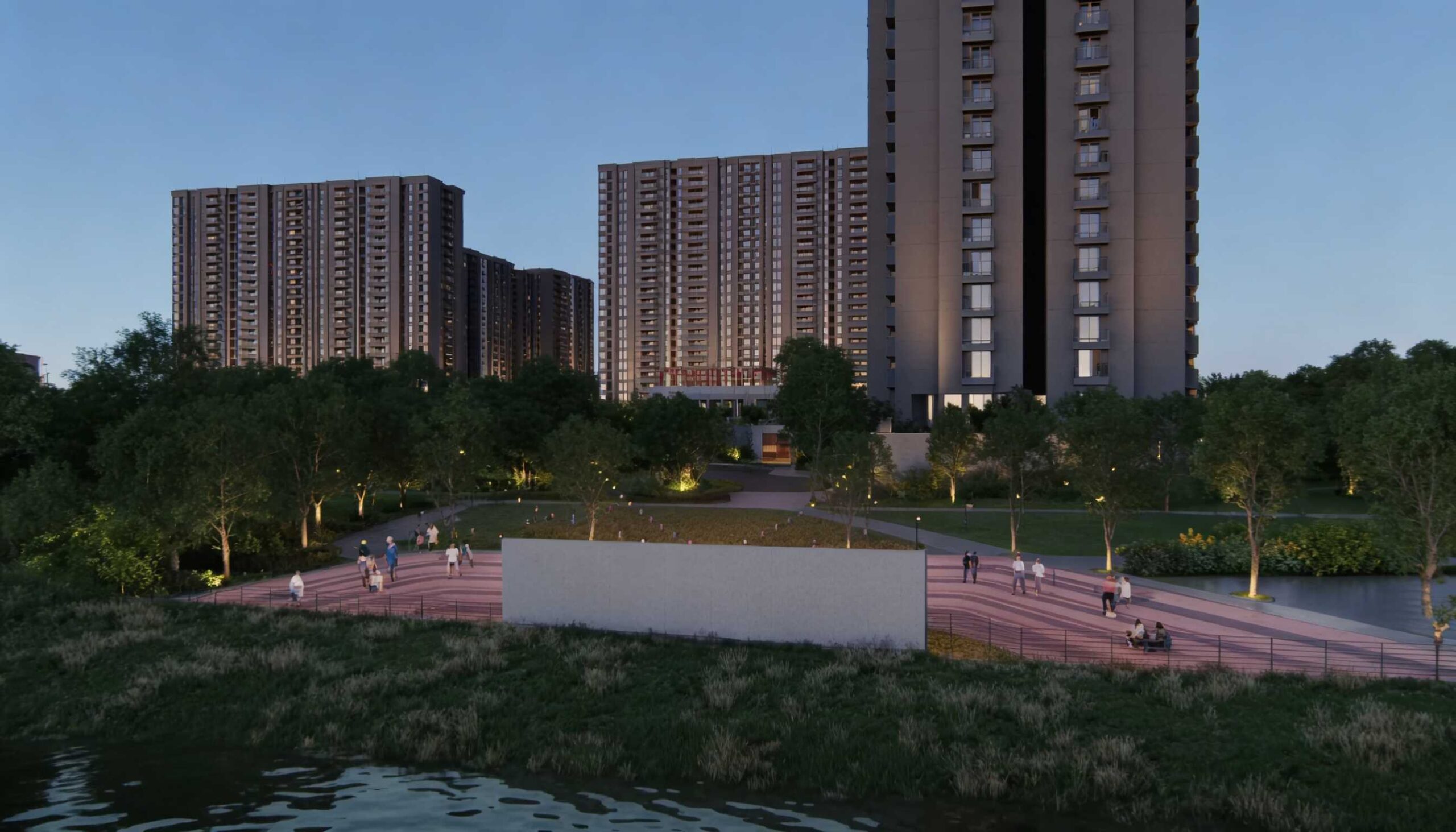 Assetz Mizumi Reserve – landscaped central courtyard